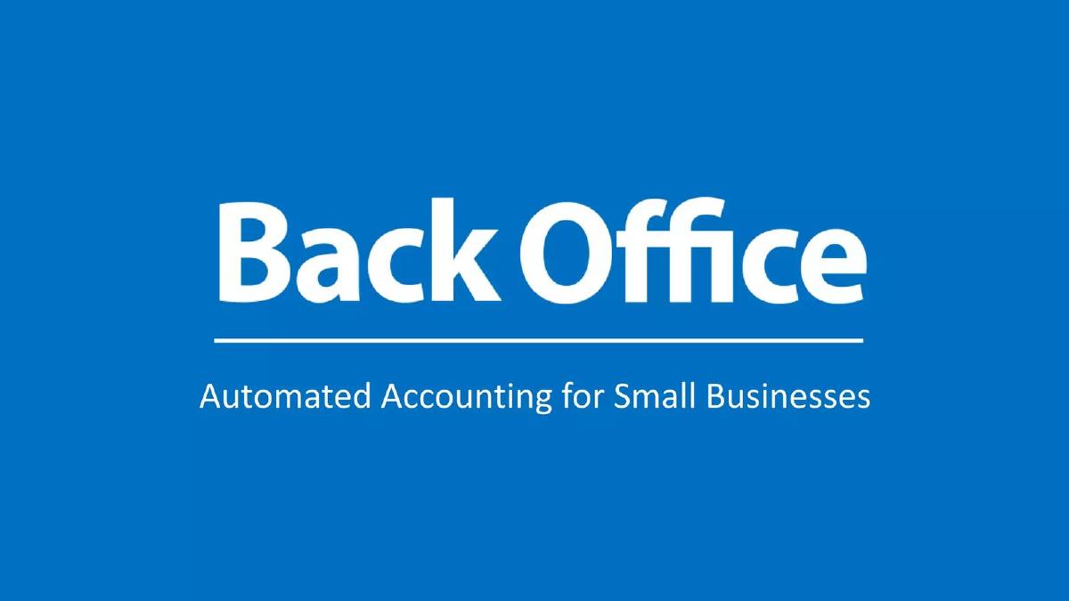 Usefinally (Back Office) pitch deck slide 1 of 9