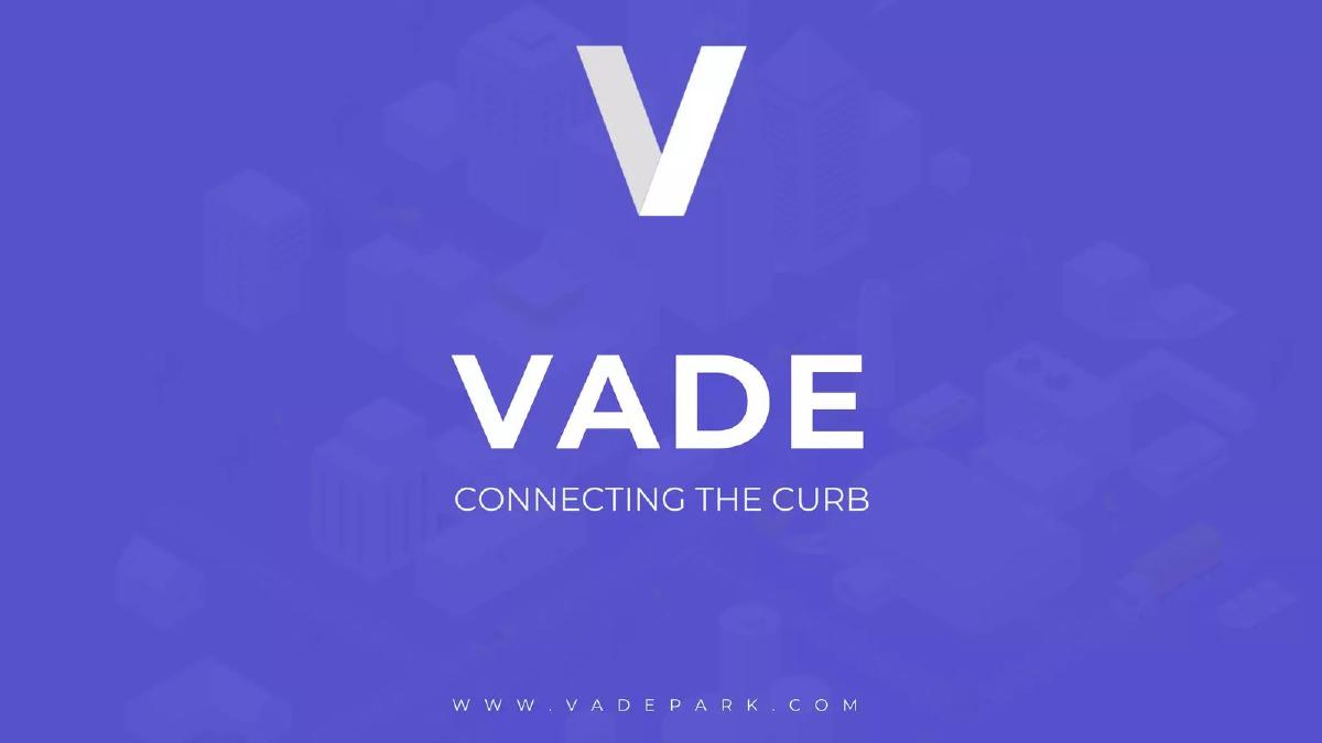 VADE pitch deck slide 1 of 15