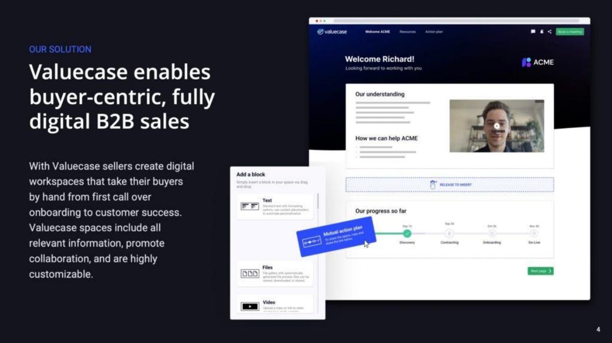 Valuecase pitch deck slide 4 of 12