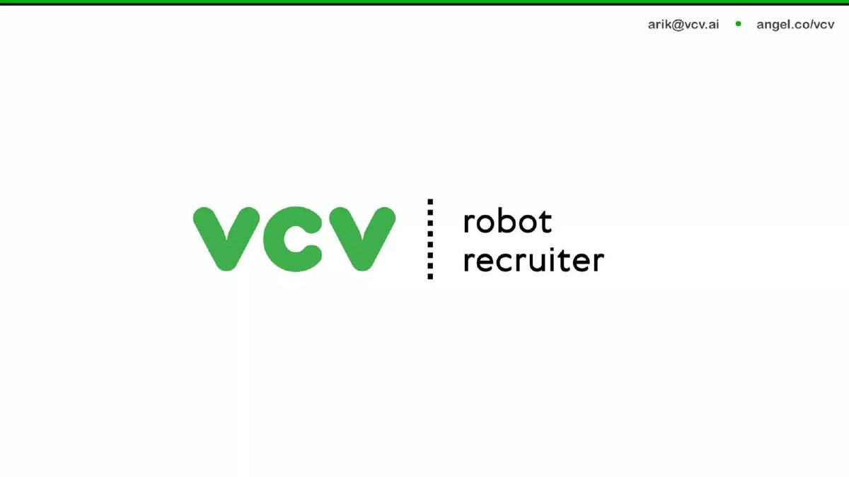 VCV pitch deck slide 1 of 15