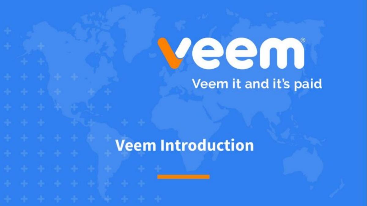 Veem pitch deck slide 1 of 14
