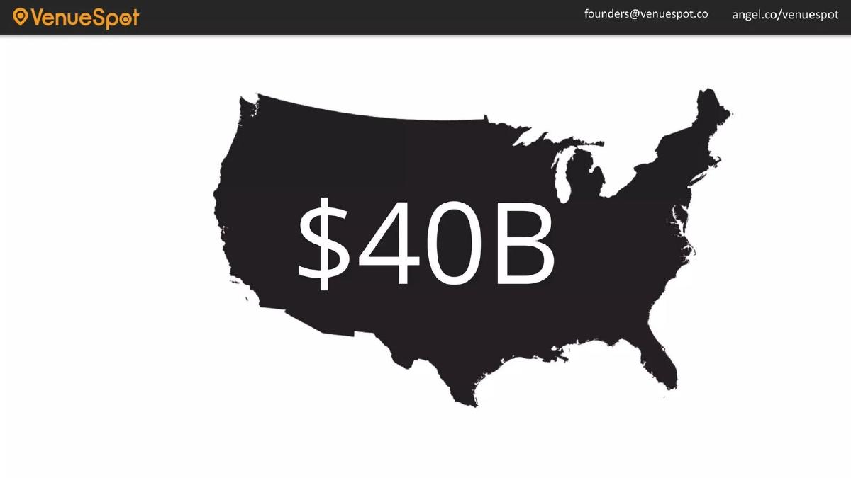 VenueSpot pitch deck slide 2 of 11