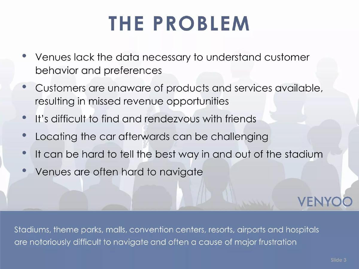 Venyoo pitch deck slide 3 of 14