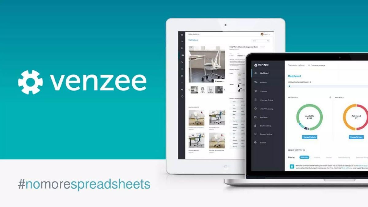 Venzee pitch deck slide 1 of 7