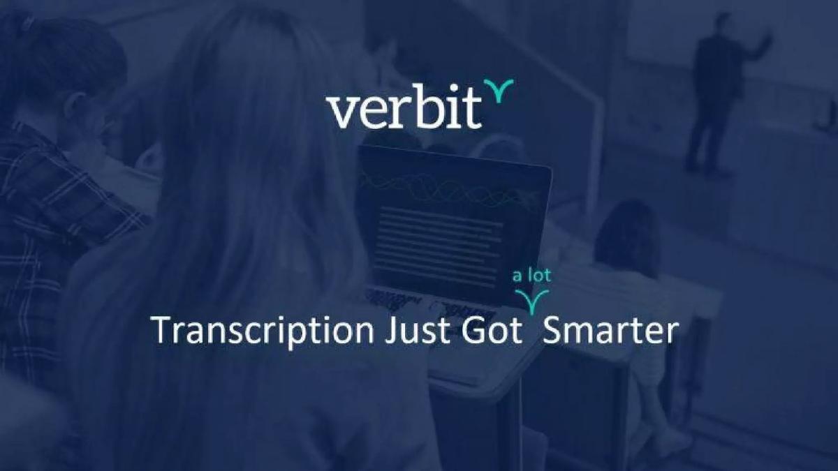 Verbit pitch deck slide 1 of 15