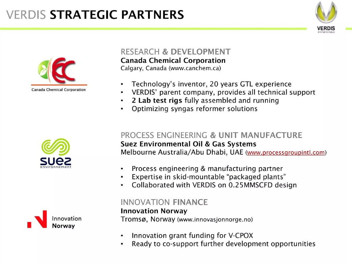 VERDIS Synthetic Fuels pitch deck slide 10 of 47