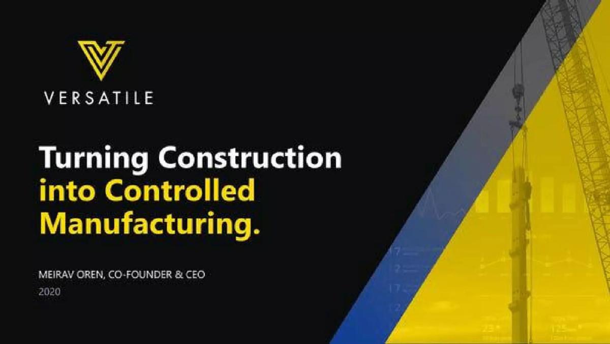 Versatile pitch deck slide 1 of 13