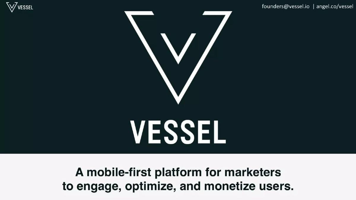 Vessel pitch deck slide 1 of 15