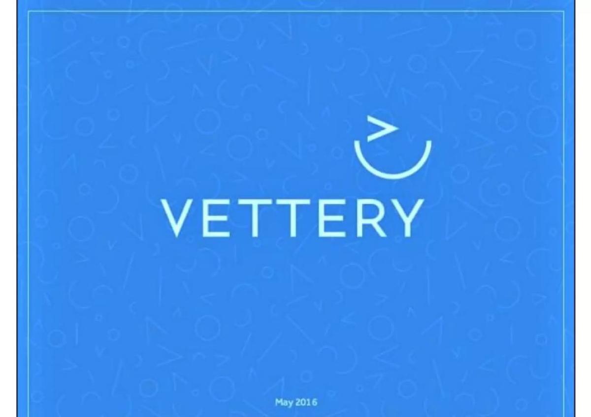 Vettery pitch deck slide 1 of 11