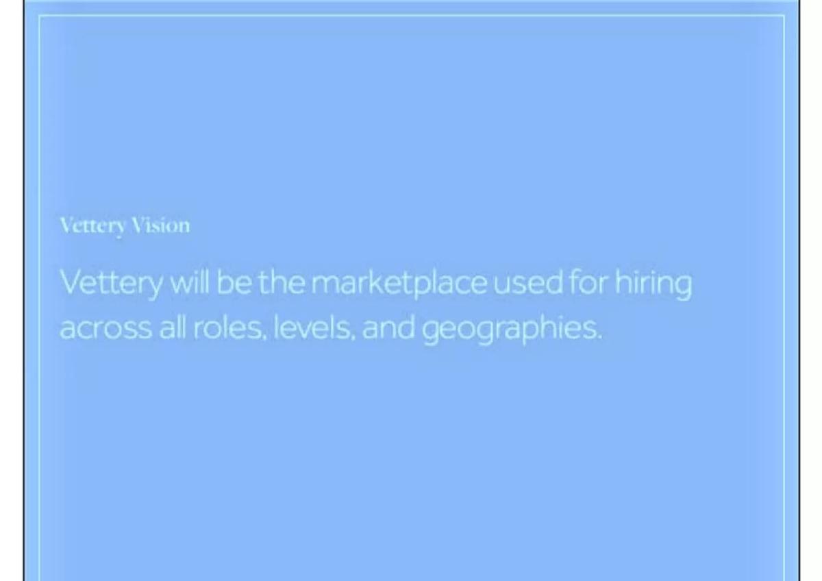 Vettery pitch deck slide 2 of 11