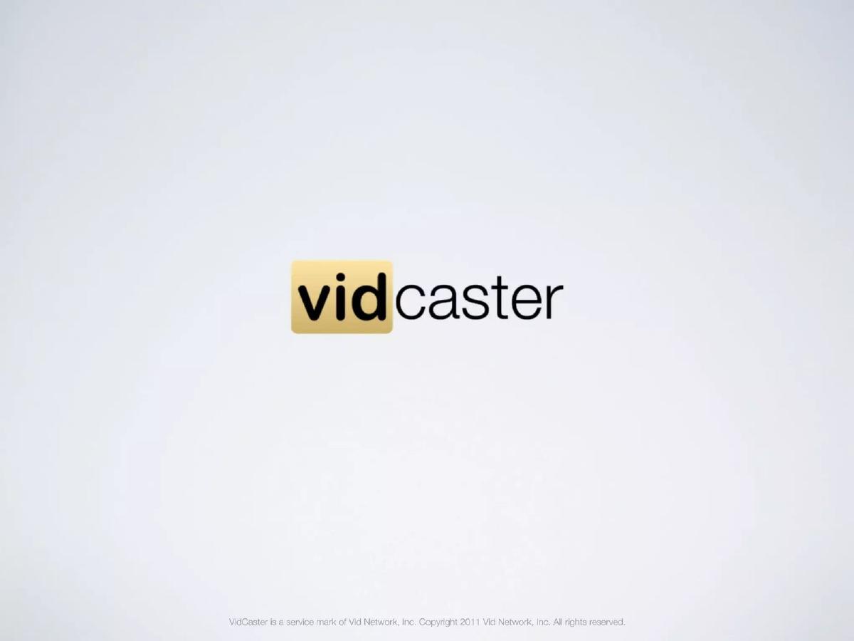 Vidcaster pitch deck slide 1 of 20