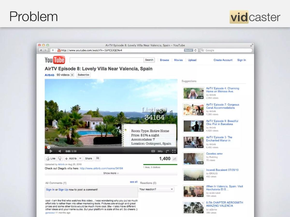Vidcaster pitch deck slide 5 of 20