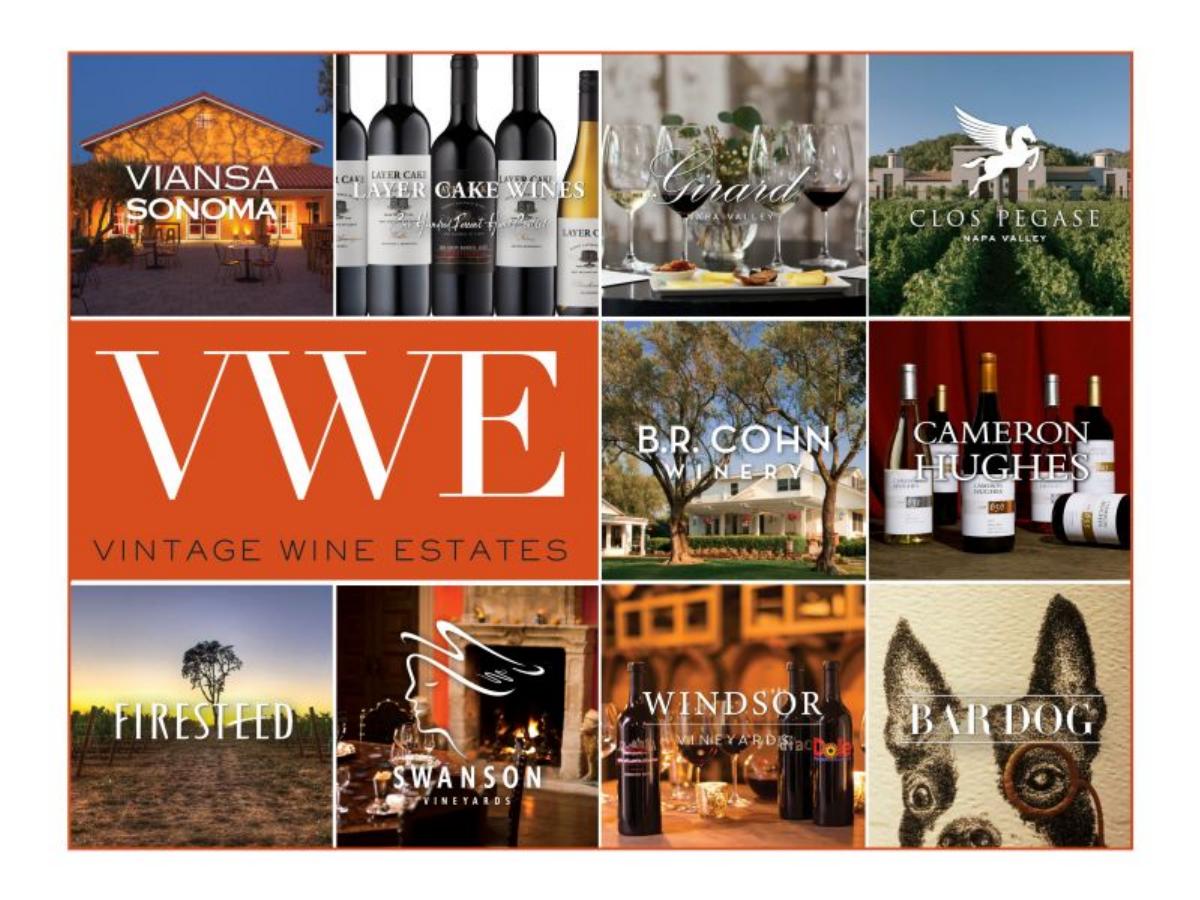 Vintage Wine Estates pitch deck slide 1 of 45