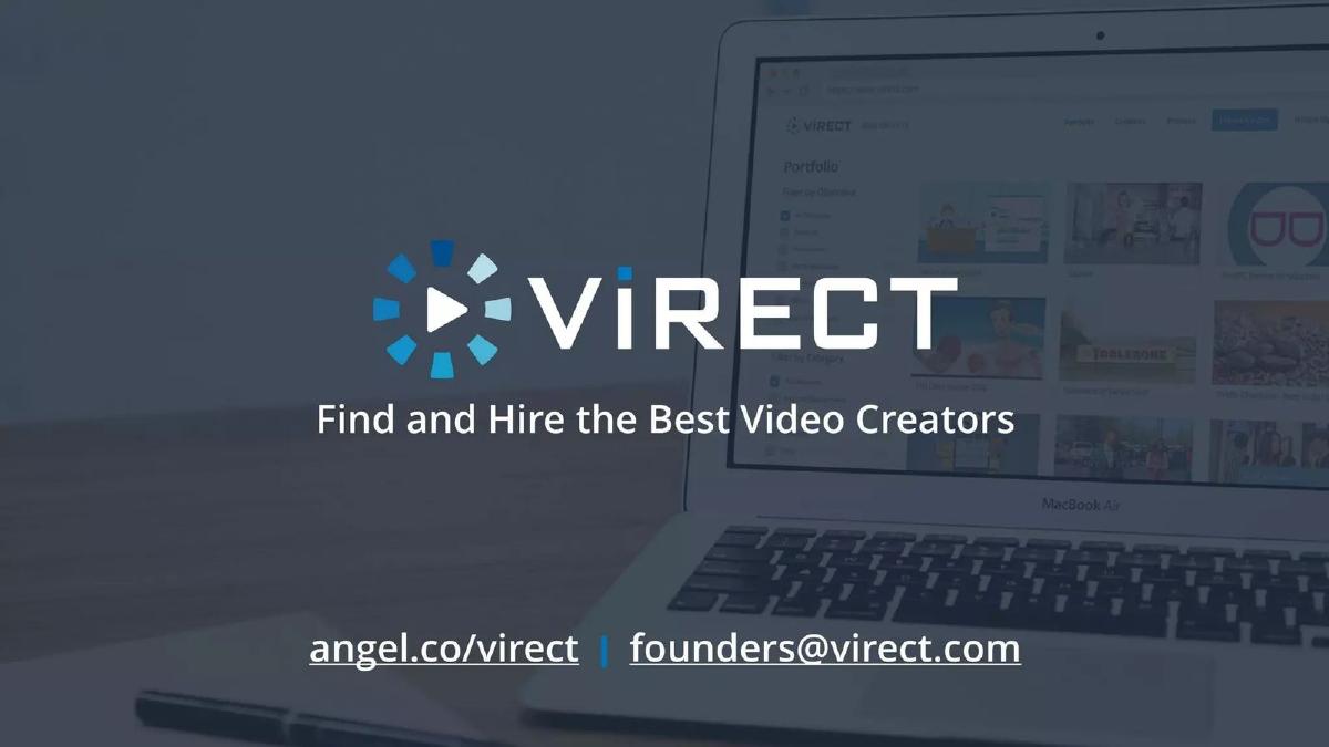 Virect pitch deck slide 1 of 10