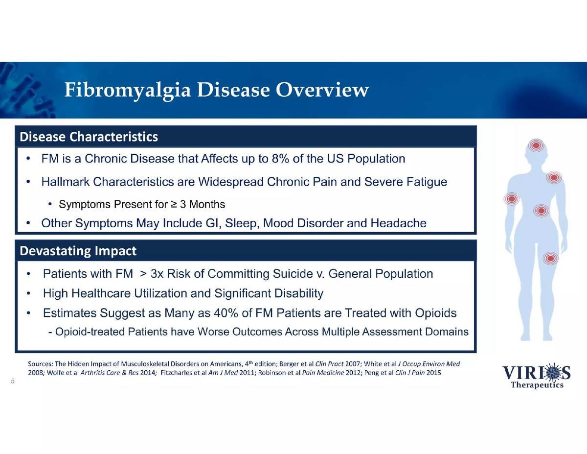 Virios Therapeutics, Inc. pitch deck slide 5 of 19