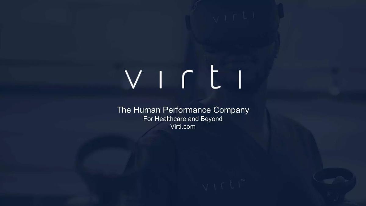 Virti pitch deck slide 1 of 15