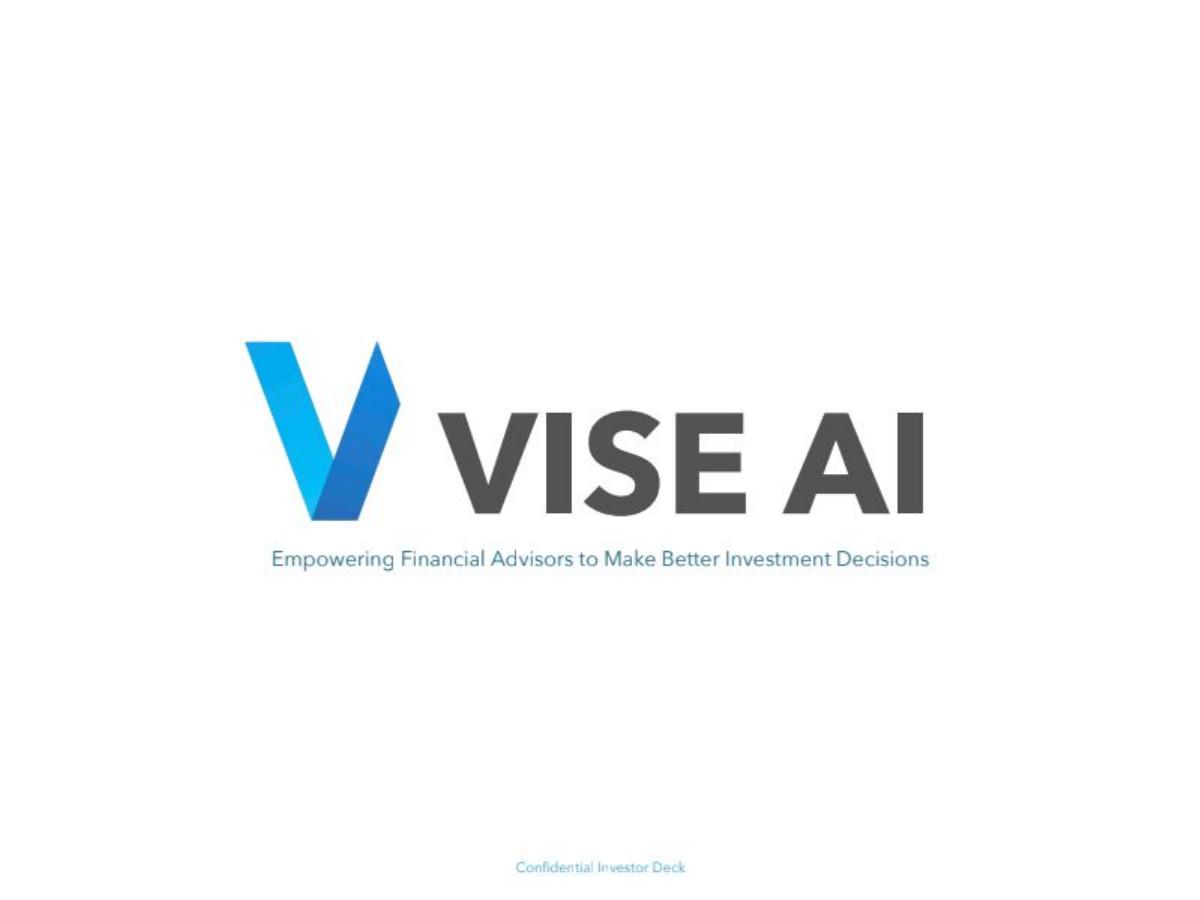 Vise AI pitch deck slide 1 of 11