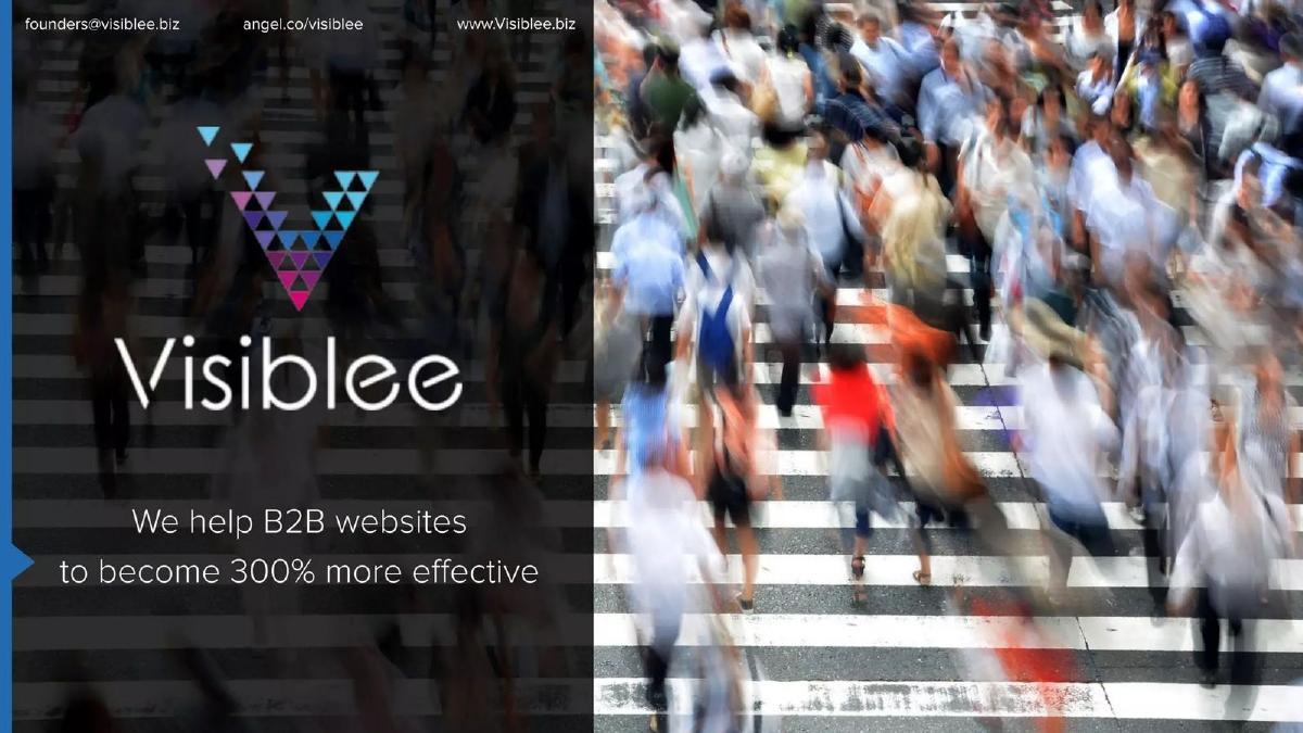 Visiblee pitch deck slide 1 of 8