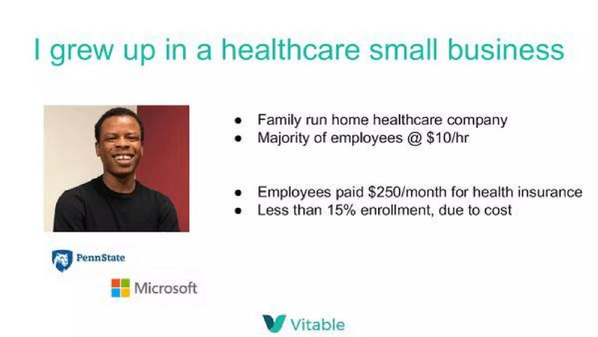 Vitable Health pitch deck slide 2 of 9
