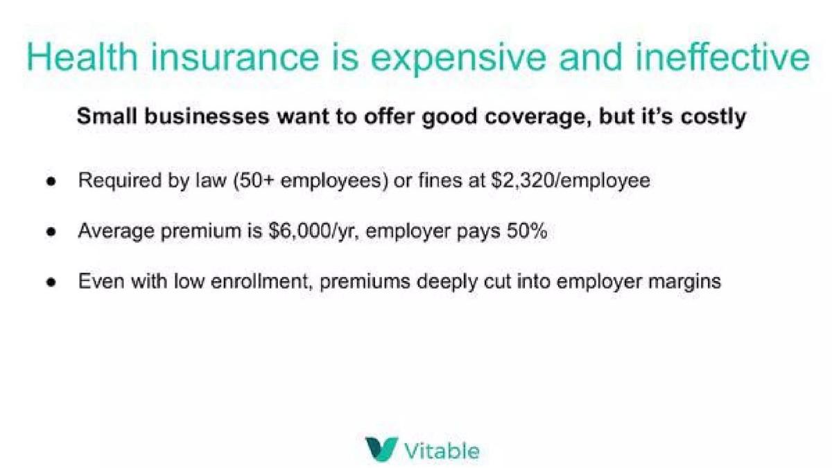 Vitable Health pitch deck slide 3 of 9