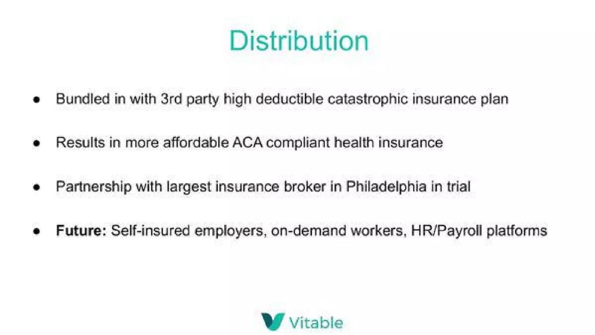Vitable Health pitch deck slide 6 of 9