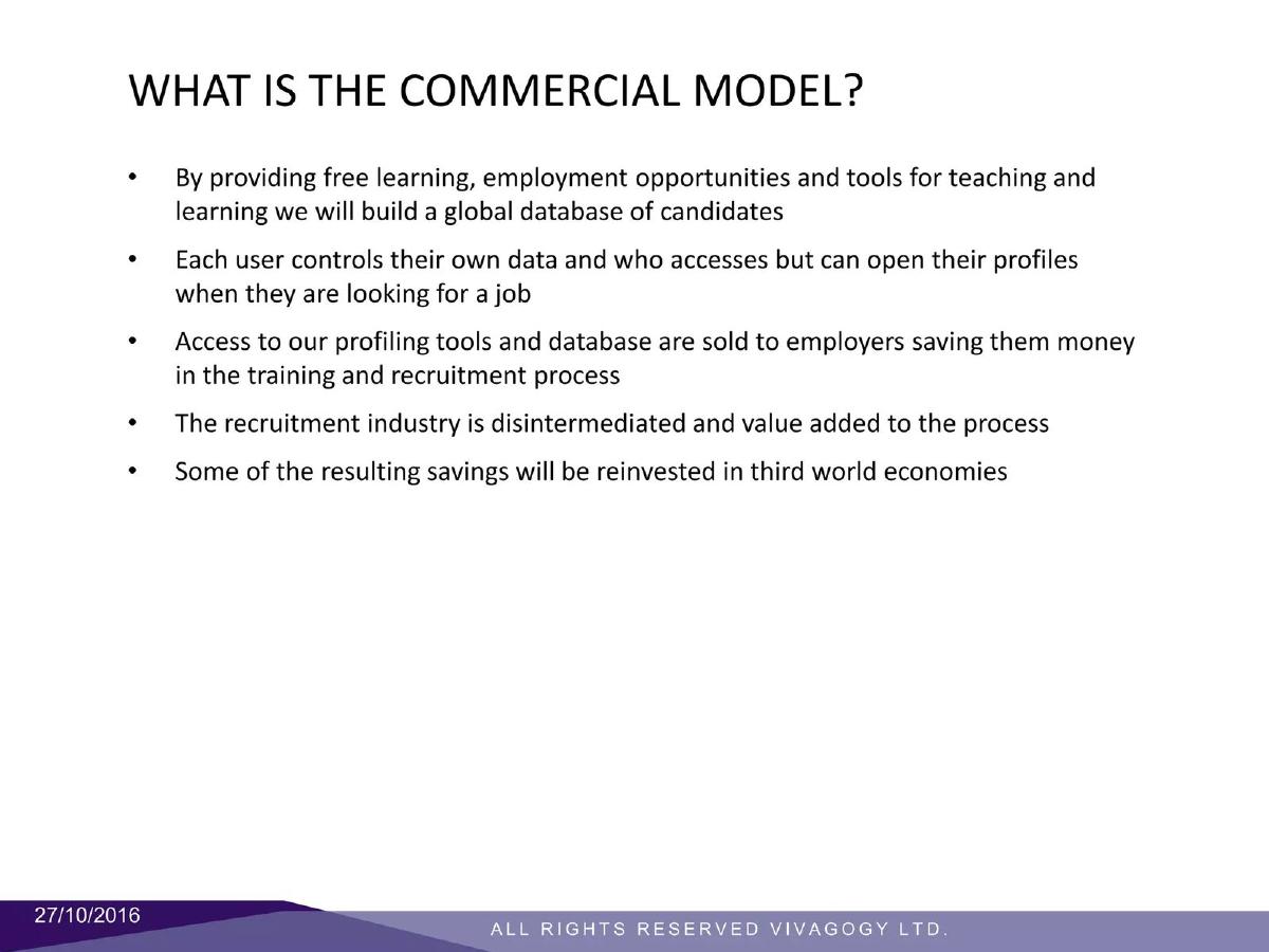 Vivagogy Ltd. pitch deck slide 6 of 7
