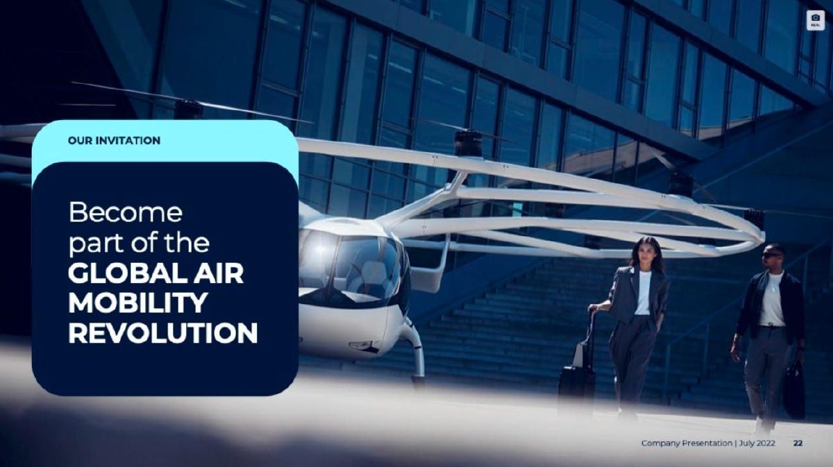 Volocopter pitch deck slide 22 of 22