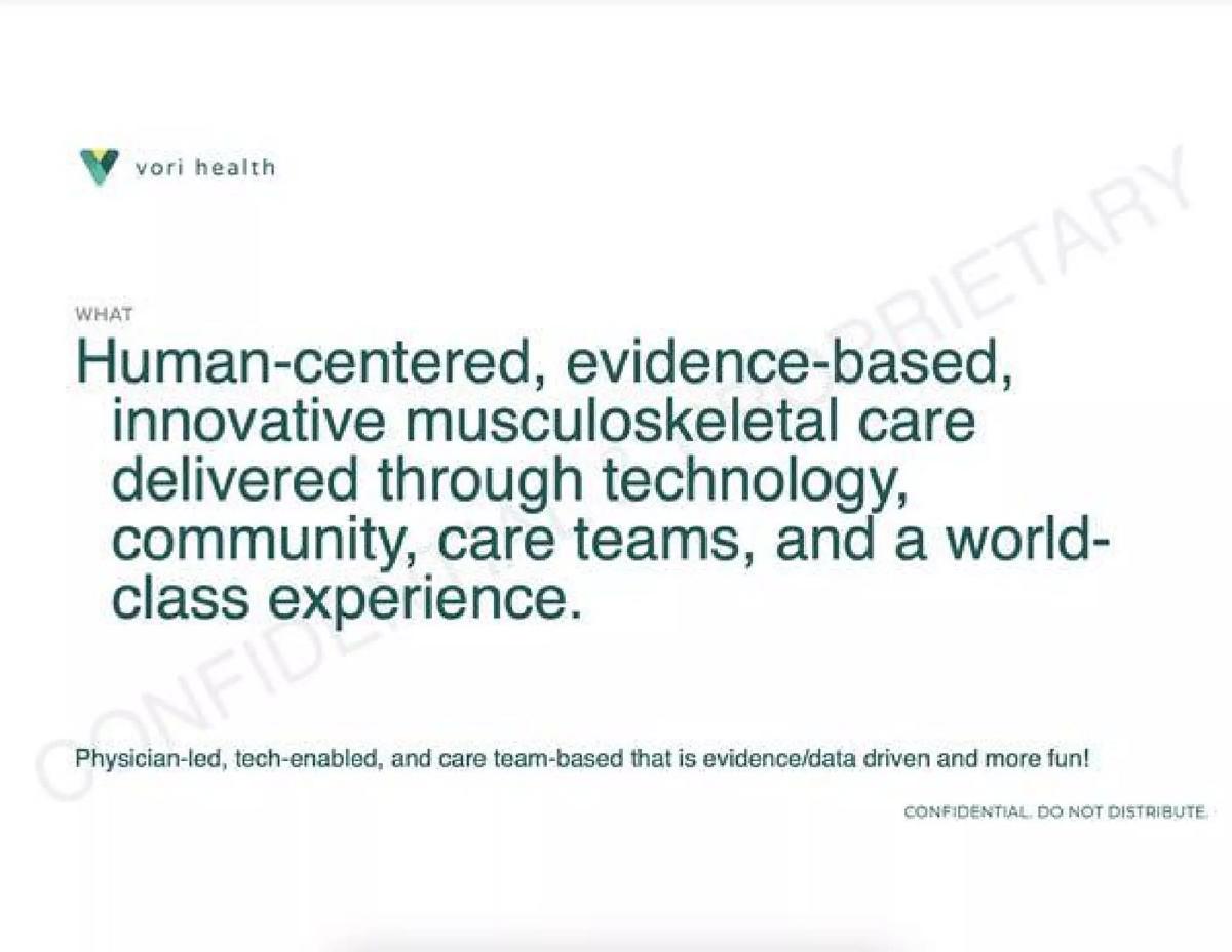 Vori Health pitch deck slide 3 of 11