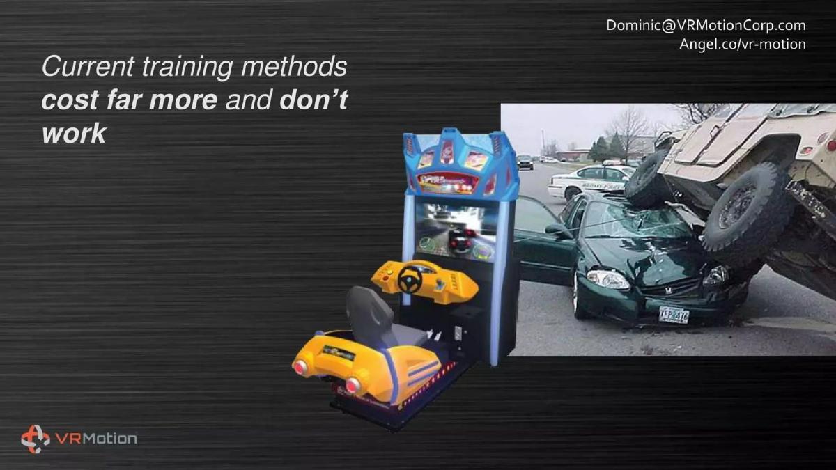 VR Motion pitch deck slide 4 of 9