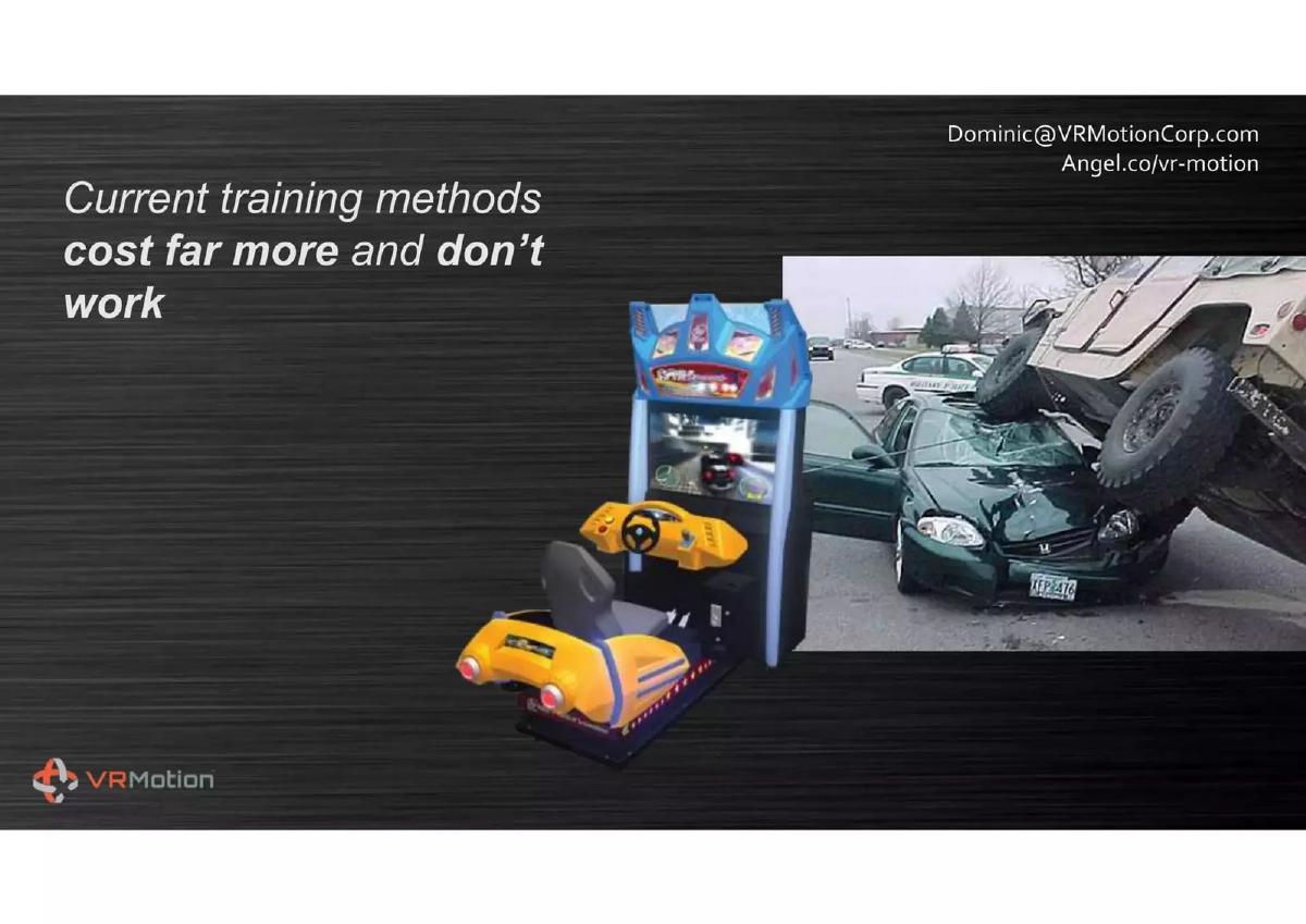 VRMotion pitch deck slide 4 of 9