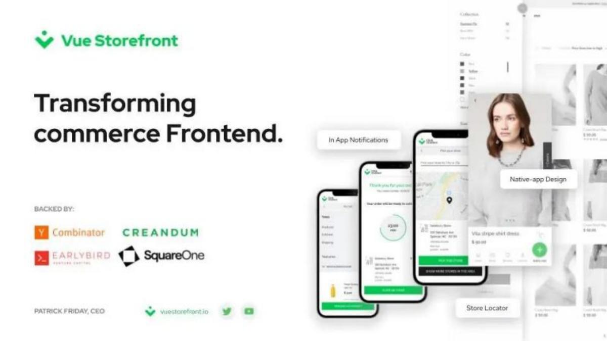 Vue Storefront pitch deck slide 1 of 15