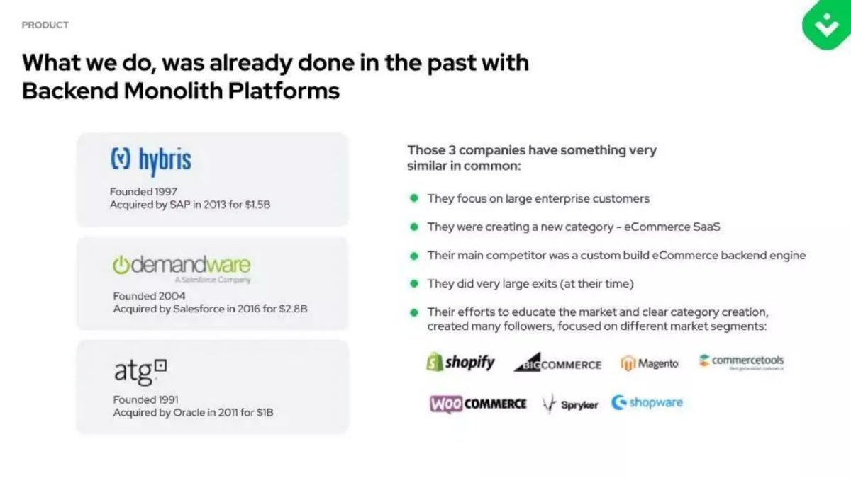 Vue Storefront pitch deck exit strategy slide 8