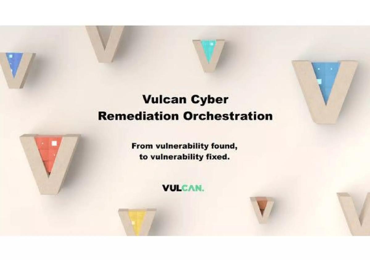 Vulcan Cyber pitch deck slide 1 of 17
