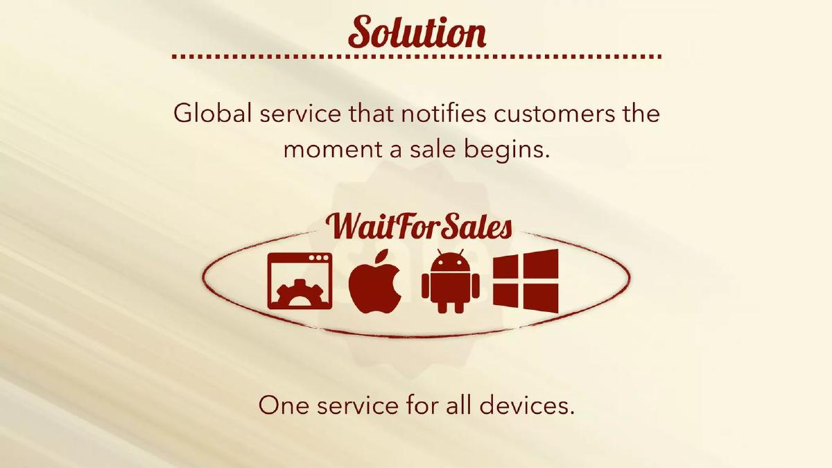 WaitForSales pitch deck slide 4 of 25