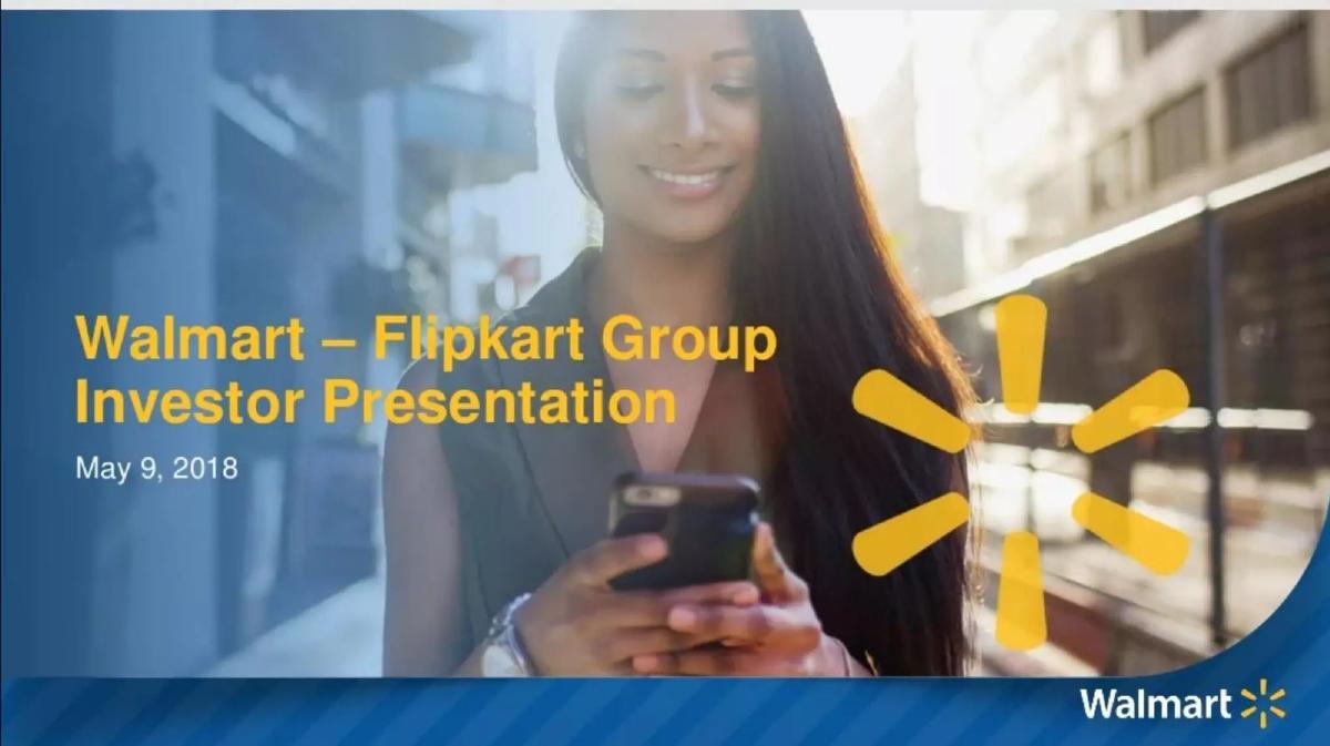 Walmart (Flipkart Acquisition) pitch deck slide 1 of 17