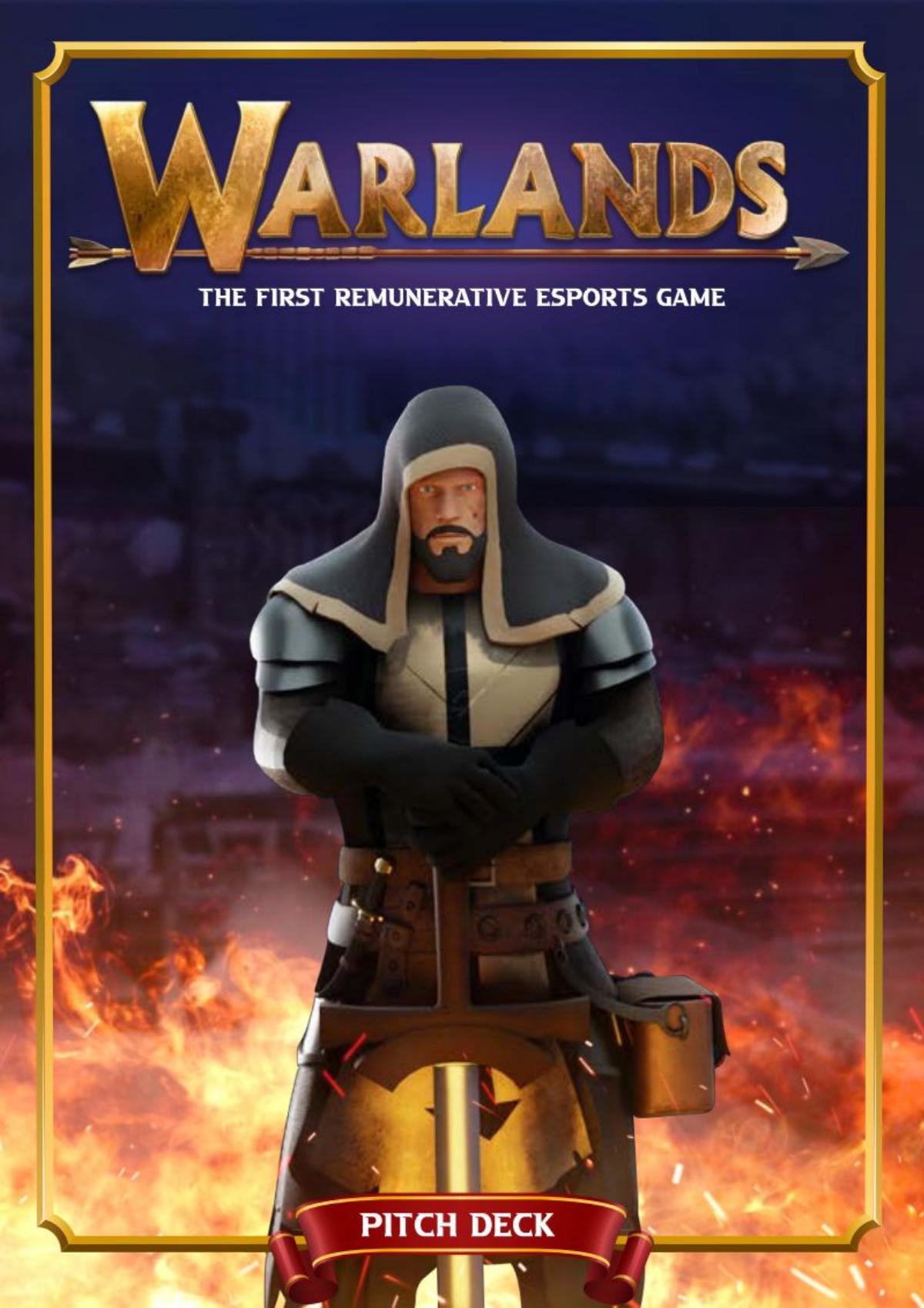 Warlands pitch deck slide 1 of 19