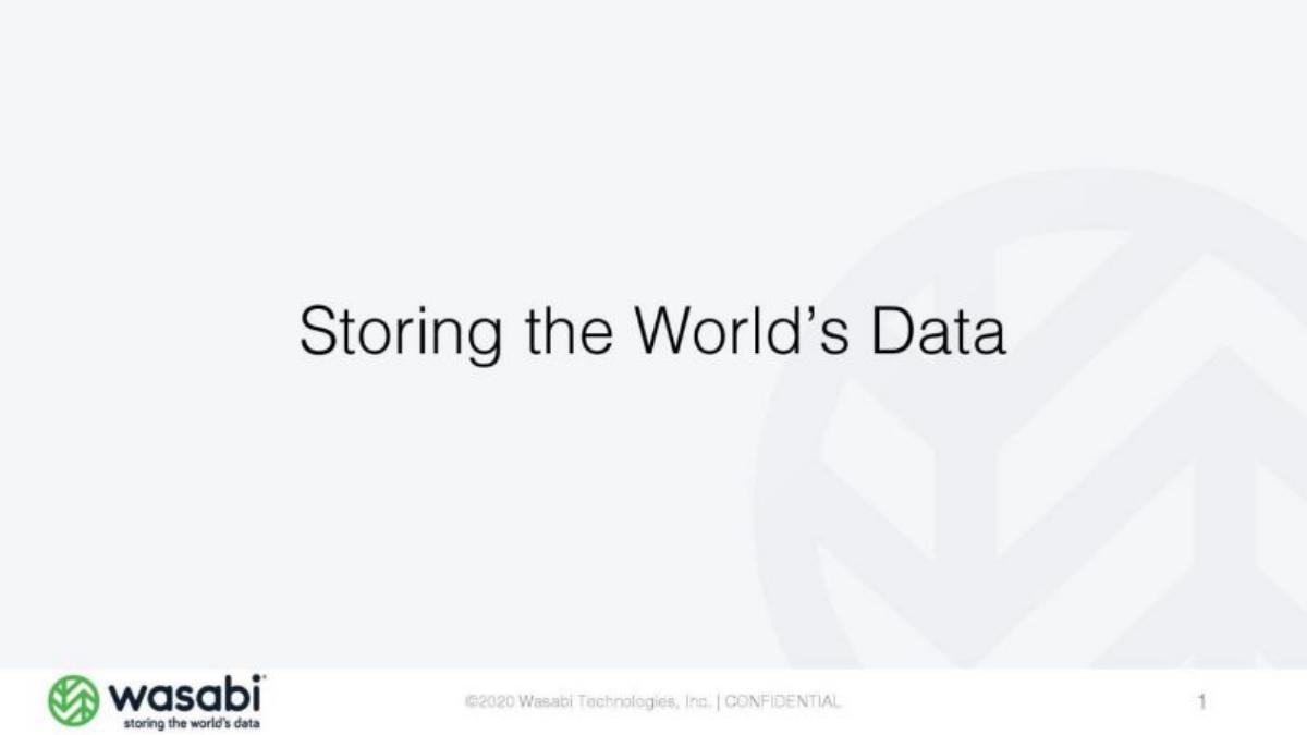 Wasabi pitch deck slide 2 of 18