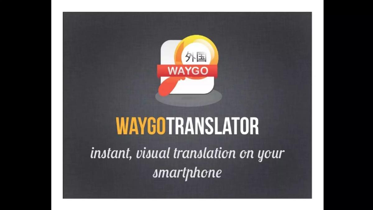 Waygo (Translate Abroad, Inc.) pitch deck slide 1 of 14