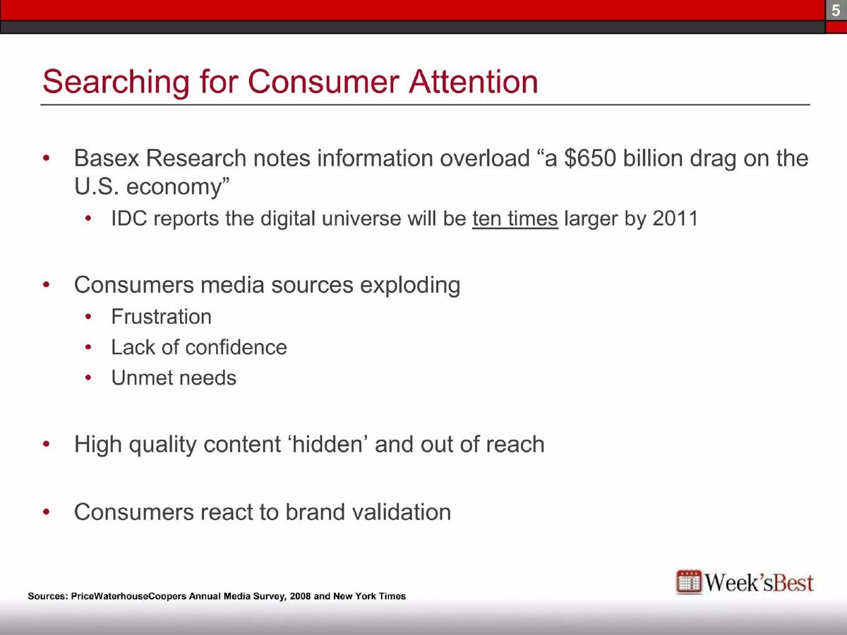 Weeks Best pitch deck slide 5 of 15