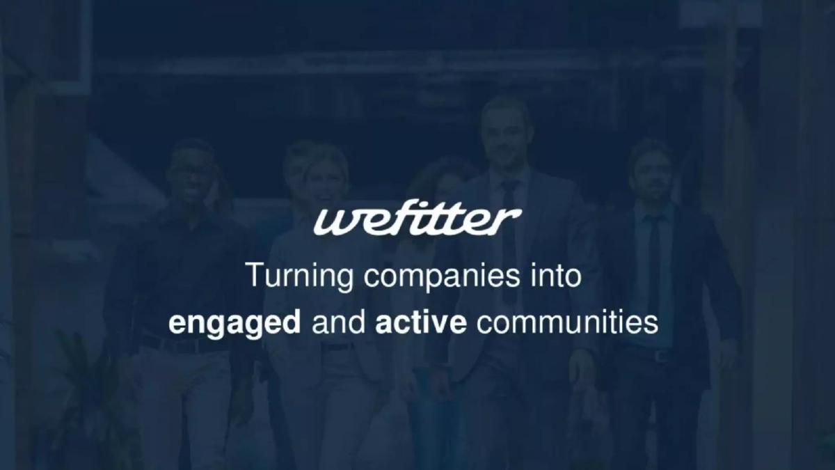 WeFitter pitch deck slide 1 of 11