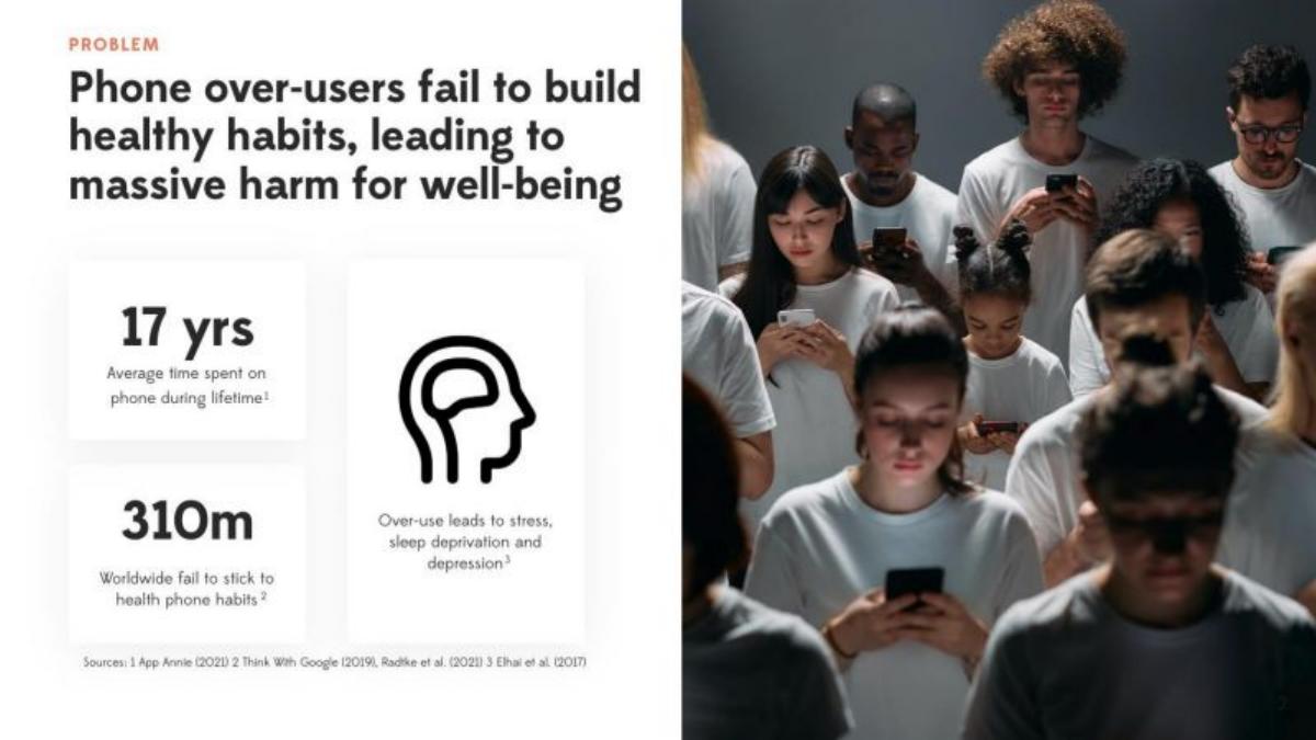Wellspent (formerly not less but better) pitch deck slide 2 of 13