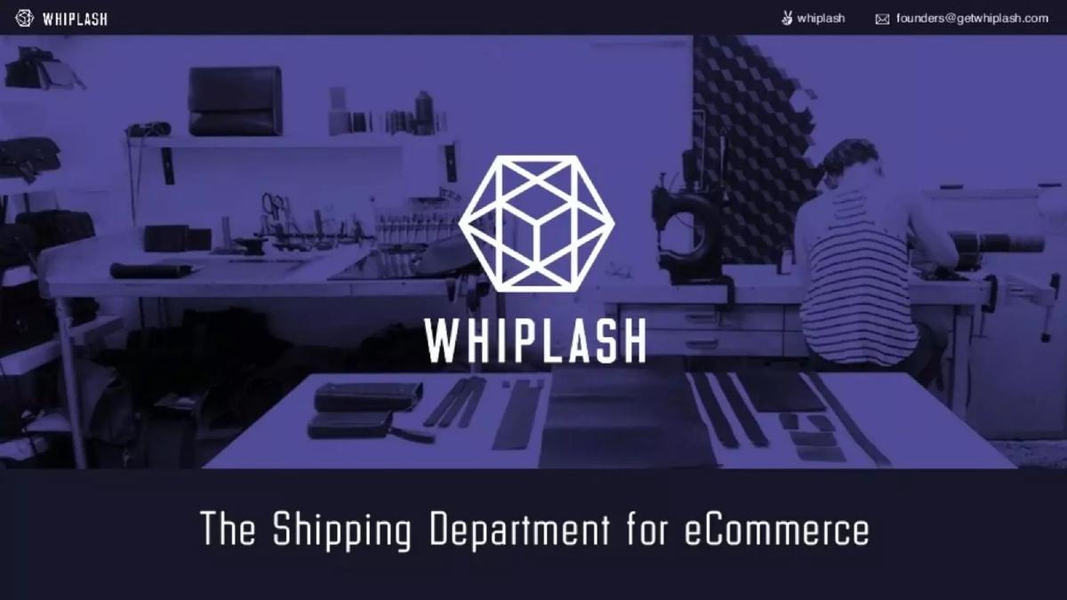 Whiplash pitch deck slide 1 of 9