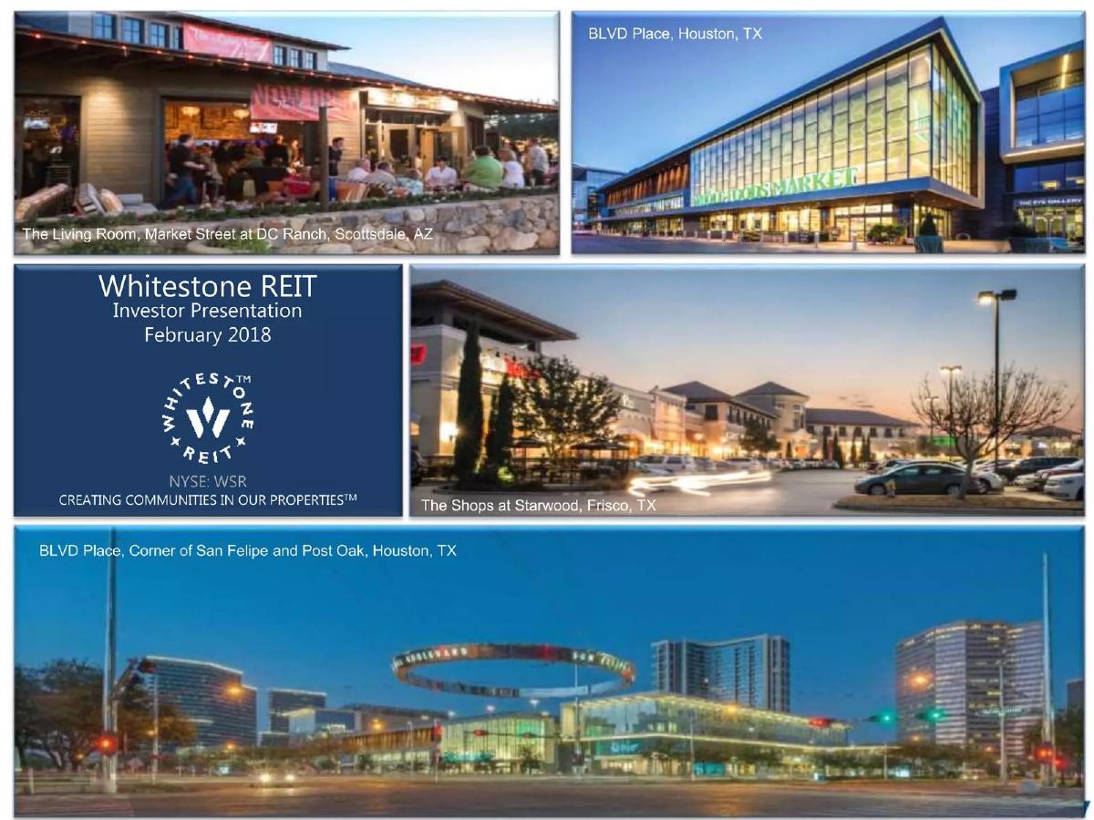 Whitestone REIT pitch deck slide 1 of 41