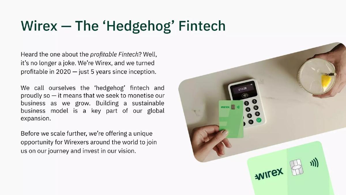 Wirex pitch deck slide 2 of 21