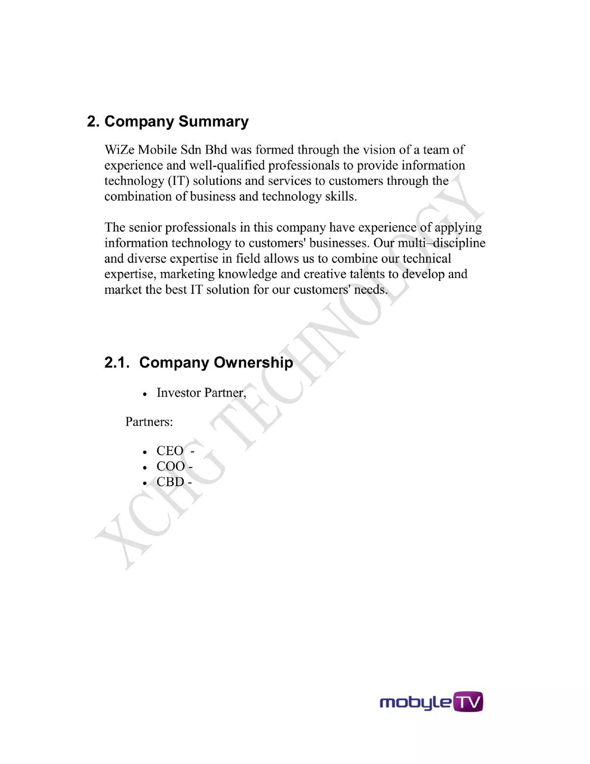 WiZE Mobile Sdn Bhd pitch deck slide 9 of 62