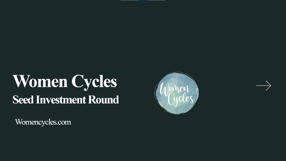 Women Cycles pitch deck slide 1 of 11