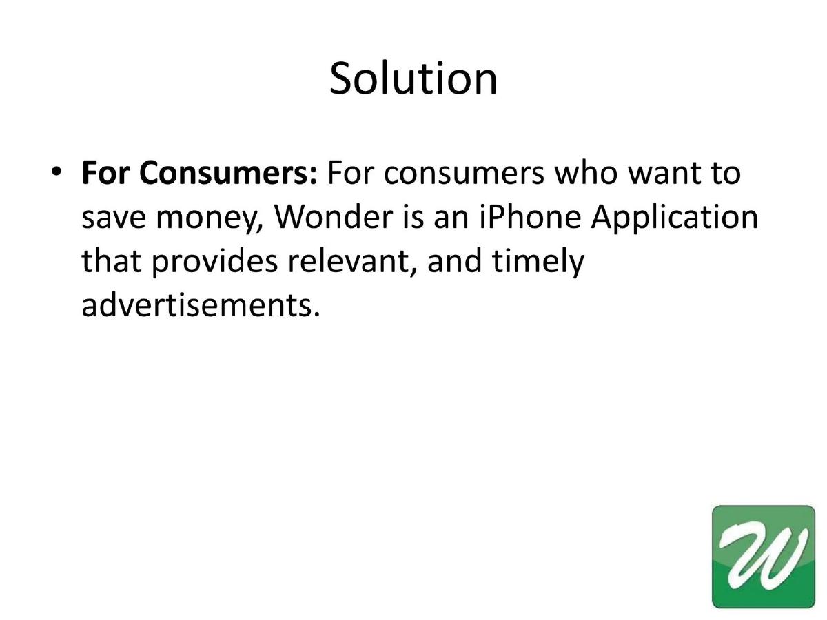 Wonder pitch deck slide 4 of 12