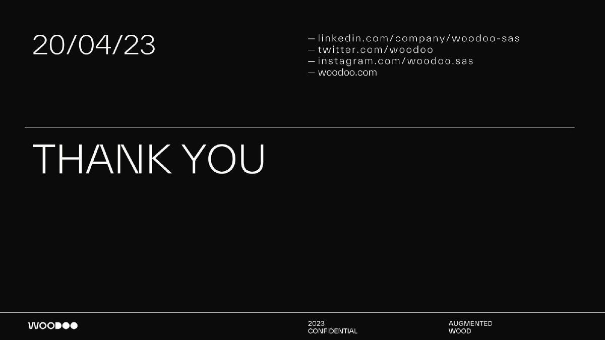 Woodoo pitch deck slide 8 of 8