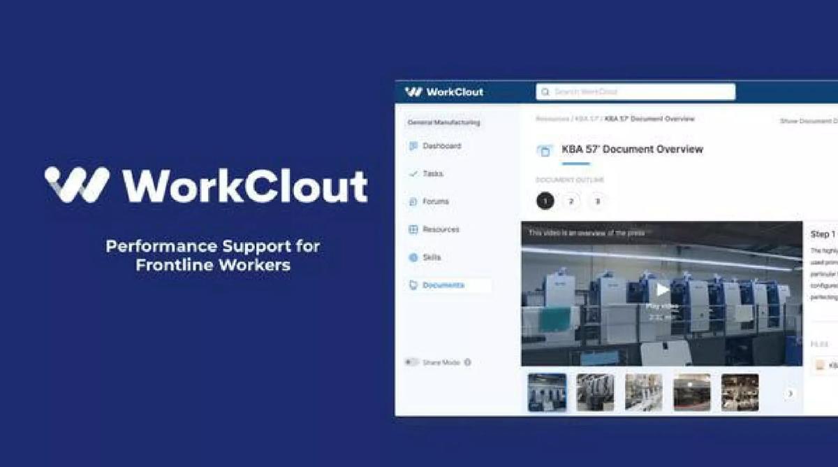 WorkClout pitch deck slide 1 of 10