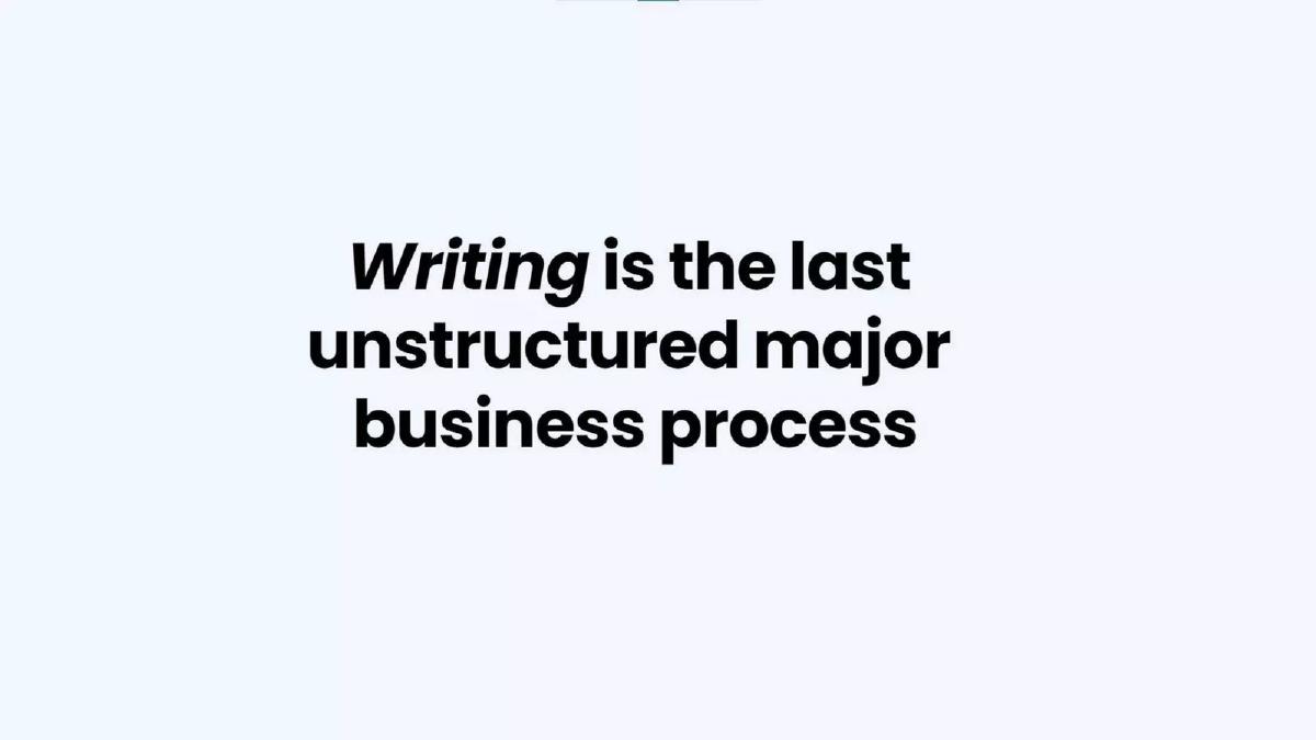 Writer pitch deck slide 2 of 16